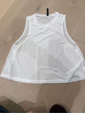 Carbon38 White Cropped Muscle Tank